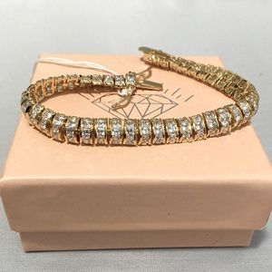 Gold plated CZ’s high end bracelet.